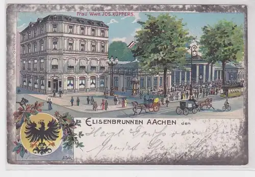 91307 Ak Lithographie Fontaine d'Elisen Aachen 1901