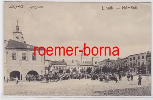 82691 Ak Leipnik Lipník nad Becvou Ringplatz um 1910