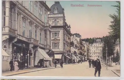 85866 Ak Marienbad Mariánské Lázne Kaiserstrasse um 1910