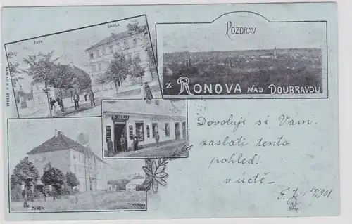 93142 Mehrbild Ak Pozdrav z Ronova nad Doubravou 1901