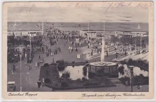 06211 Ak Ostseebad Zoppot (Sopot) Kurpark und Seestieg 1929