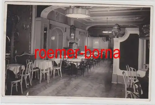 82308 Photo Ak Gdansk Vue intérieure d'un restaurant 1932