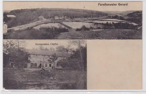 54633 Feldpost Ak Forellenweier Gerard in Lothringen, Restauration Clipffel 1917