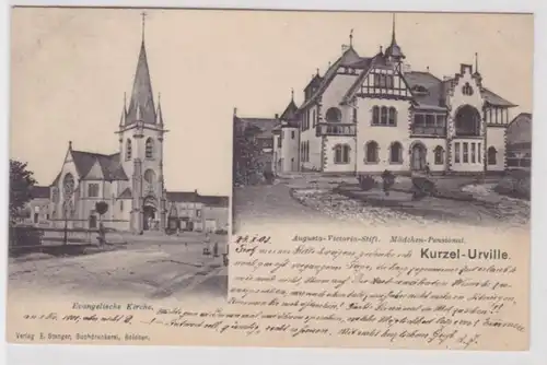 59998 Mehrbild Ak Kurzel-Urville in Lothringen Mädchen Pensionat usw. 1903
