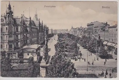 37879 Ak Szczecin Paradeplatz 1918
