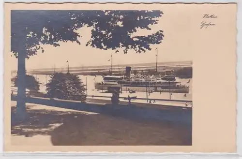 63049 Foto Ak Stettin Szczecin Hafen mit Dampfer um 1930