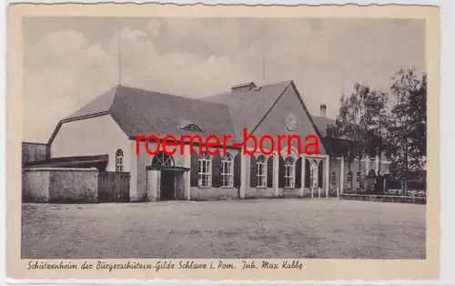 84201 Ak Schlawe Slavno à Pommern Schützenheim des Civilhörder Gilde vers 1930