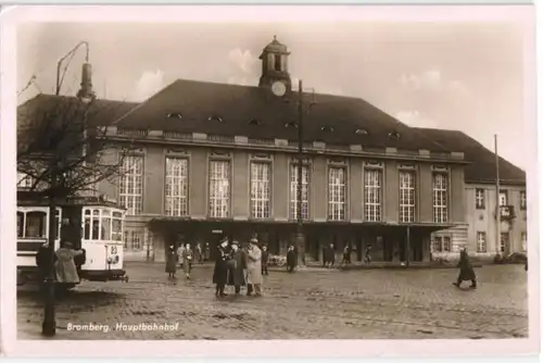 92374 Ak Bromberg Bydgoszcz Hauptbahnhof 1943