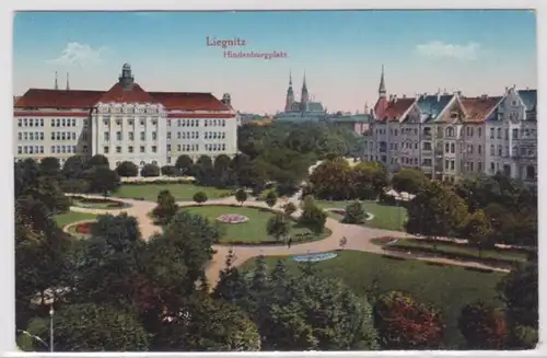 18118 Ak Liegnitz  Legnica Hindenburgplatz um 1920