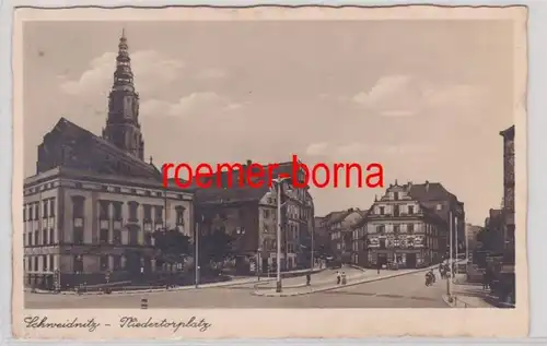 52643 Ak Schweidnitz Niedertorplatz 1942