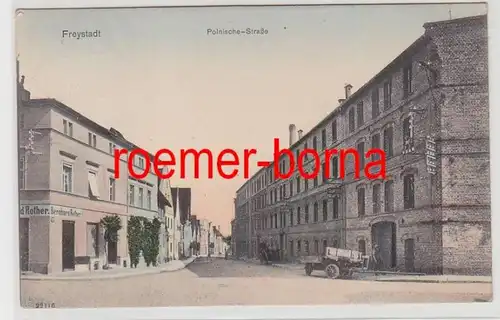 78554 Ak Freystadt Nieder Silésie Rue polonaise avec magasin B. Rother 1941
