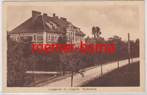82675 Ak Langenöls Kreis Liegnitz in Silésien Eichschule vers 1930
