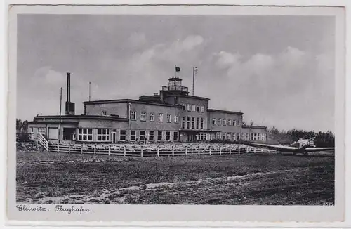 87618 Ak Gleiwitz Gliwice in Schlesien Flughafen 1941