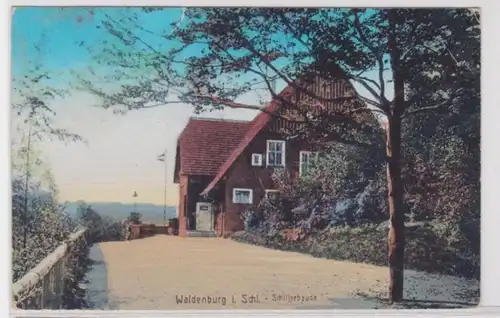 94246 Ak Waldenburg in Silésie Schillerbaude vers 1910