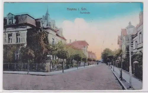 94346 Ak Haynau in Silésien Flurstrasse vers 1910