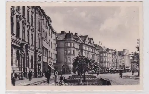 94349 Ak Teschen Cieszyn Oberschlesien Bahnhofstrasse um 1930