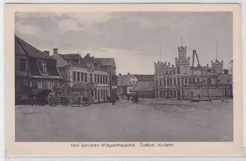 58456 Ak est scène de guerre Tuckum Tukums Lettonie Kurland vers 1915