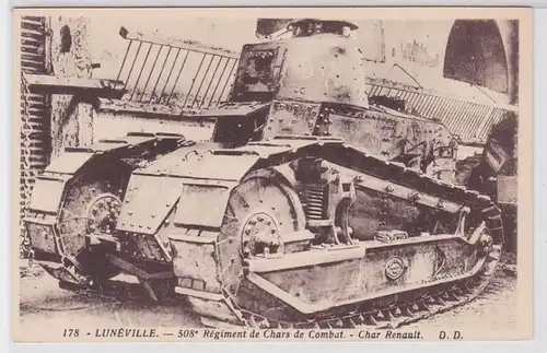 26872 Ak Luneville Regiment de Chars de Combat Renault Panzer Tank um 1915