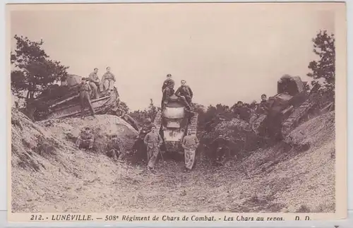 26882 Ak Luneville Régiment de Chars de Combat Panzer Tank vers 1915