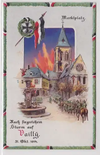 40310 Arrêter la lumière Ak Après la victoire de la tempête sur Vailly 31 octobre 1914