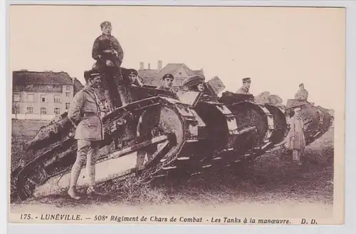 78786 Ak Luneville Régiment de Chars de Combat Panzer Tank vers 1915