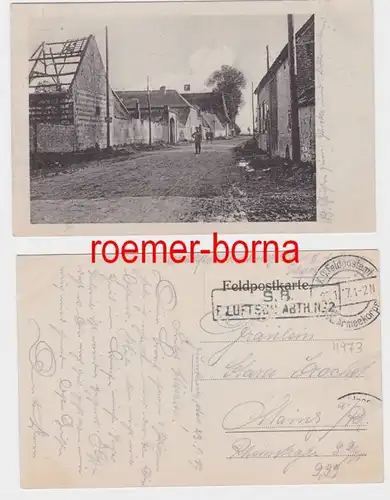 81354 Poste de terrain Photo Ak France avec cachet Département des dirigeables n°12, 1917
