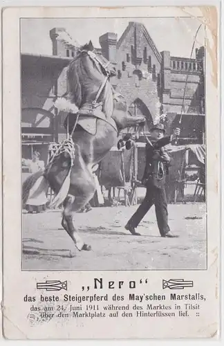 60799Circus Ak 'Nero' le meilleur cheval de grimpeur du marsall May 1912