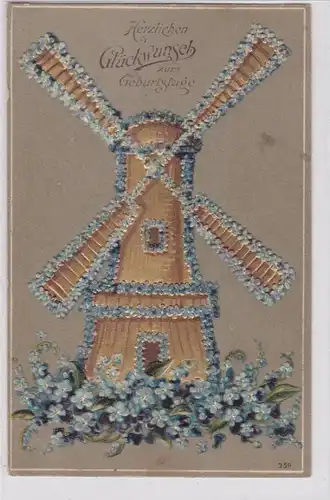 63663 Félicitations pour l'anniversaire de Ak Windmühle 1910