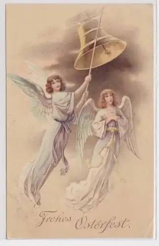 41156 Joyeux Pâques Ak Angel sonnent cloche 1910