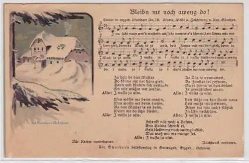 98313 chanson AK Anton Günther 'Rester mr ni aweng do!' vers 1920