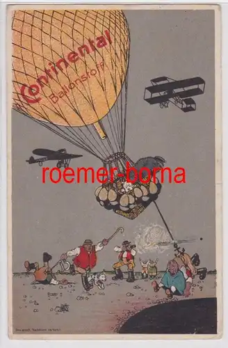 82573 Reklame Humor Ak Continental Ballonstoff 1916