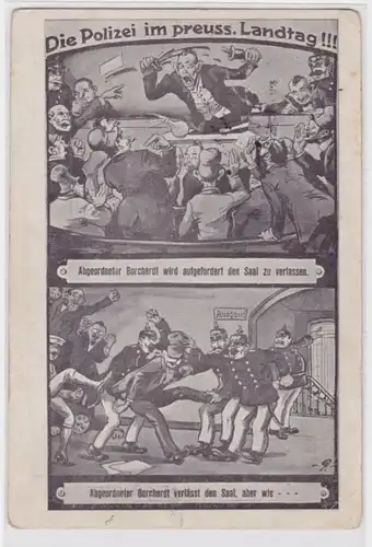 86427 Humor Ak La police au Jour de la Prusse 1912