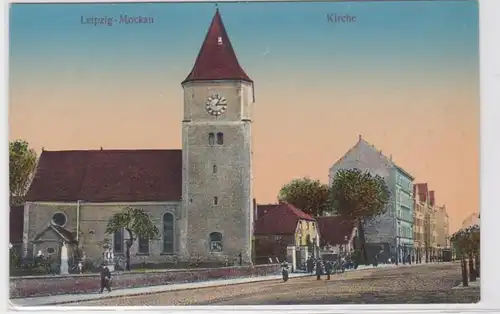 88380 AK Leipzig Mockau Eglise - Églisie d'Etienne vers 1910