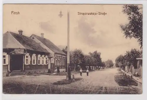 34595 Feldpost Ak Pinsk Weissrussland Stropzewskaja Strasse 1916
