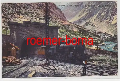 82485 Ak Gothardbahn Locomotive à vapeur dans le grand tunnel 1913