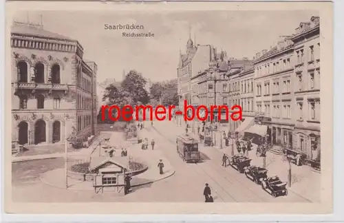 82971 Ak Saarbrücken Reichsstraße um 1915