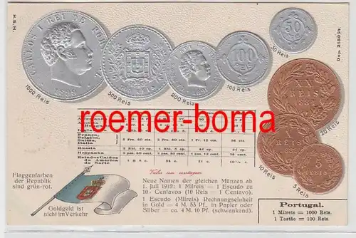 83499 Ak avec des images de pièces Portugal vers 1920
