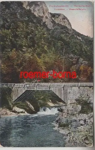 94100 Ak Herculepourdö Roumanie Pont de cascades vers 1910