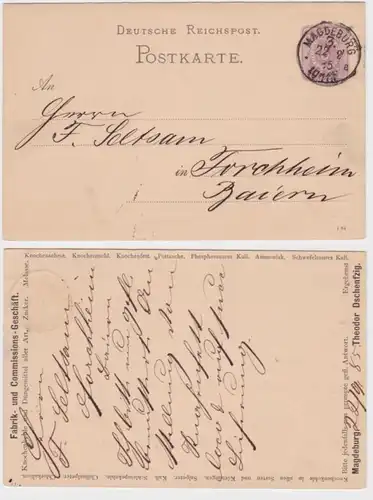 08594 Carte postale P12 Impression Theodor Djenfzig Fabrik Magdeburg 1885