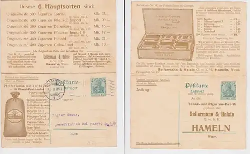 15101 DR Carte postale complète P92 Zuschriften Gellermann & Holste GmbH Hameln 1911