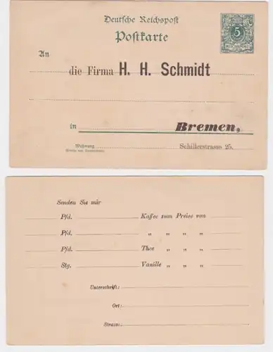 16793 DR Carte postale complète P36 Pression H. H Schmidt Brême