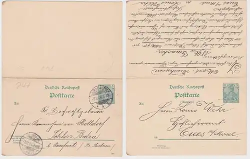 23463 DR Ganzsachen Postkarte P47 Louis Wehr Hoflieferant Mosel Tischverein Cues