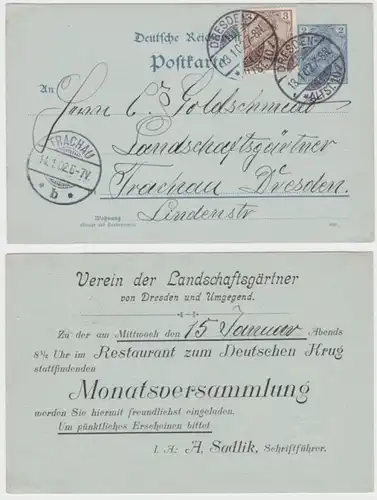 31472 DR Carte postale complète P44 Imprimer Association des jardiniers paysagers Dresde