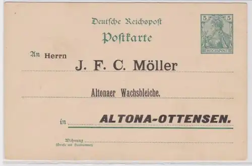 31854 DR Ganzsachen Postkarte P50 Zudruck J.F.C. Möller Altona-Ottensen