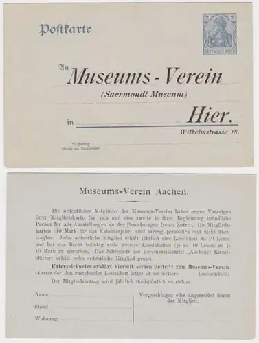 38260 DR Ganzsachen Postkarte P63 Museums-Verein (Suermondt-Museum) Aachen