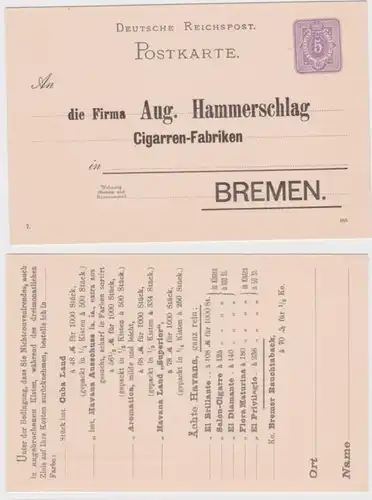 43293 Plein de choses Carte postale P18 Impression Aug. Coup de marteau Cigarren-Fabrik de Brême
