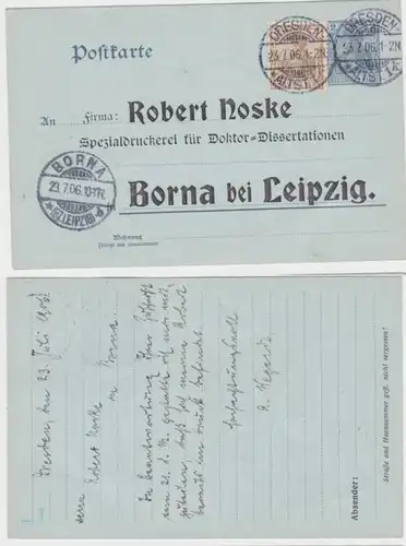 45077 Carte postale P57 Impression Robert Noske Imprimerie spéciale Borna 1906