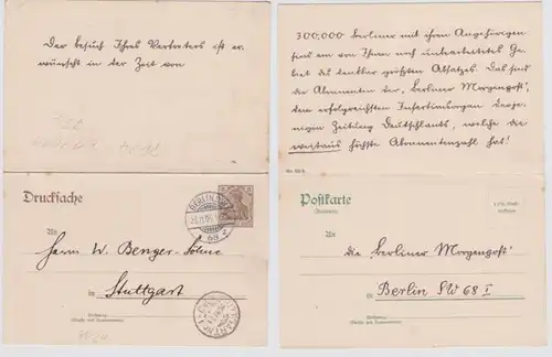 46606 DR Cas entier Carte postale PP 24 B1/011 Berliner Morgenpost 1906