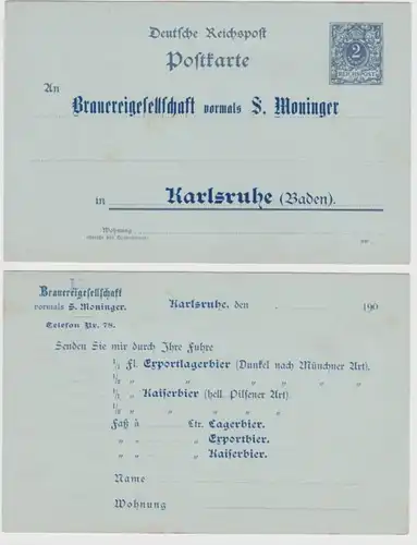 50436 DR Carte postale P40 Imprimer Brasserie de Karlsruhe