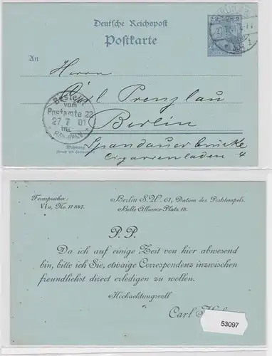 53097 DR Plein de choses Carte postale P44 Impression Carl Kähne Berlin SW 1901